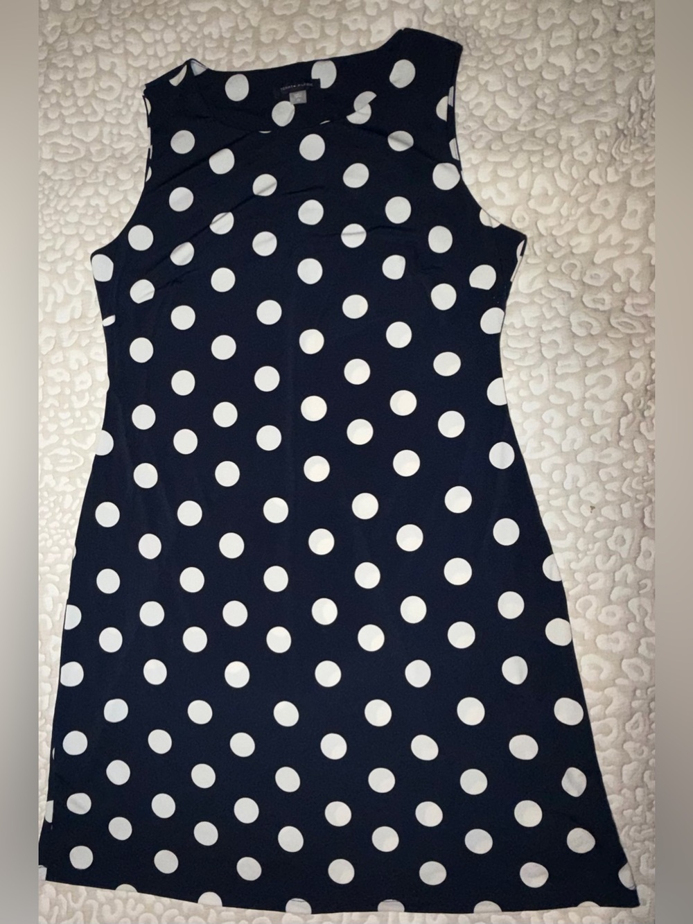 Tommy Hilfiger Summer Navy Blue and White Polka Dot Sleeveless Mini Dress. Sz10